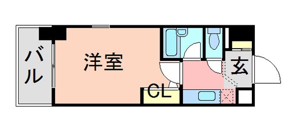 エスリード天神第2の物件間取画像